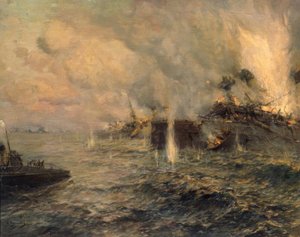 The Battle of Tsushima on May 27, 1905 by Arkadi Afanassjewitsch Tschumakow