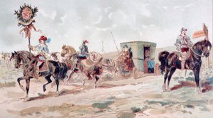 A Covered Horse Drawn Coach of the 17th Century, 1886