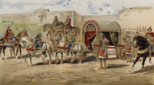 Carriage of a Frankish Prince of the Time of Charlemagne by Armand Jean Heins