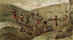 Hunting Party and Bearers by Armand Jean Heins