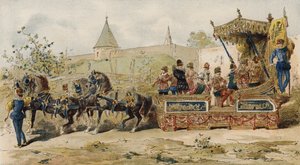 Merchants float carrying musicians, Spanish Netherlands, 16th Century by Armand Jean Heins