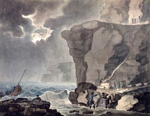 Landing of the Conspirators in the Cadoudal Affair at the Cliff of Biville by Armand Jules Marie Heraclius de Polignac