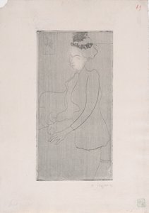 Seated Woman with Feathered Hat c.1893 by Armand Séguin