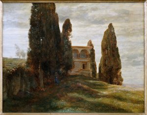 Italian Villa in Springtime by Arnold Böcklin