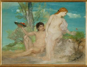Couple Before a Group of Trees by Arnold Böcklin