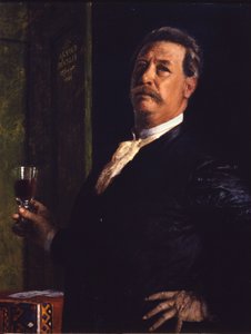 Self-Portrait with Wine Glass by Arnold Böcklin