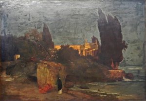 Villa by the Sea, version I by Arnold Böcklin