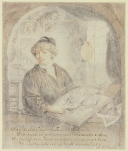 Portrait of the Art Dealer Jacob Moelaert by Arnold Houbraken