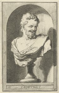 Bust of Democritus (title on object) Een-en-veertigh stuks, verscheydene Sinnebeelden (series title)