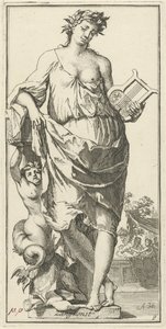 Personification of the Art of Singing (Series: Forty-One Various Emblems) by Arnold Houbraken