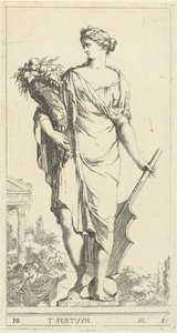 Personification of Prosperity (series title: Forty-One Various Allegories) by Arnold Houbraken
