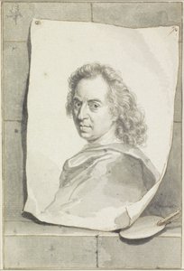 Portrait of David van der Plaes by Arnold Houbraken