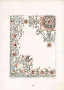 Art Nouveau Poppy Border Ornament by Arnold Lyongrün