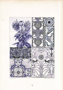 Cornflower Ornament Studies in Blue Tones by Arnold Lyongrün