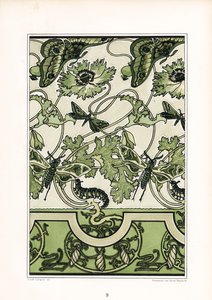 Poppy Ornament with Insect Motifs by Arnold Lyongrün