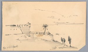 Fort at Villefranche by Arnold William Brunner