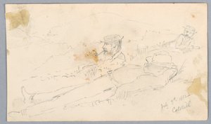 Men Resting on Catskill Hillside