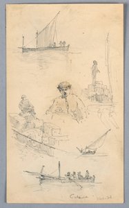 Sketches in the Harbor of Catania