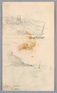 Two Sketches of Sailboats at St. Lawrence by Arnold William Brunner