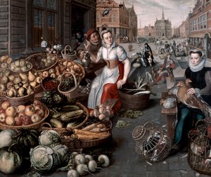 Woman Selling Fruit and Vegetables by Arnout de Muyser
