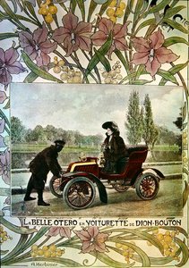 La Belle Otero at the Wheel of a De Dion-Bouton Car, c.1900