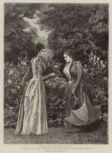 A Study in the Garden at White Lodge, Richmond Park (engraving)