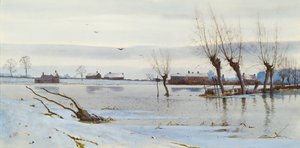 Winter Landscape with Flooded River by Arthur Anderson Fraser