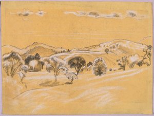 White & Black Chalk Landscape from A.B. Davies Book, Edition -38, 50