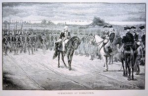 Lord Cornwallis Surrenders to George Washington at Yorktown by Arthur Burdett Frost
