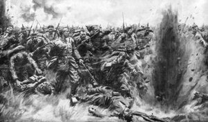 A Massive German Attack on the British Front, World War I by Arthur C. Michael
