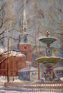 Park Street at Boston Commons, c.1910-20 by Arthur Clifton Goodwin