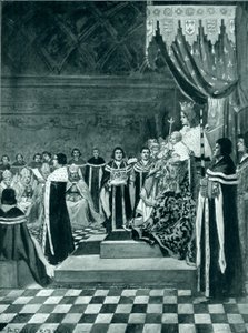Henry VI Opening Parliament with His Mother by Arthur David McCormick