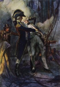 Nelson severely wounded at the Nile, Captain Berry caught him in his arms as he was falling by Arthur David McCormick