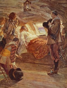 The Death of Admiral Blake illustration from Drakes Drum and Other Songs of the Sea by Henry Newbolt