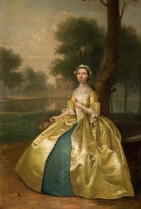 Portrait of a Woman in Gold by Arthur Devis