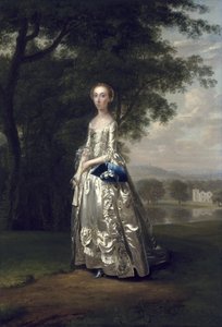 Portrait of a Lady in a Landscape by Arthur Devis