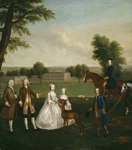 Thomas Lister and Family at Gisburne Park by Arthur Devis