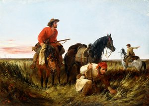 Trappers Following the Trail: At Fault by Arthur Fitzwilliam Tait