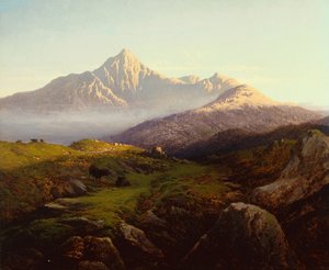 Highland Cattle in a Mountainous Landscape by Arthur Gilbert