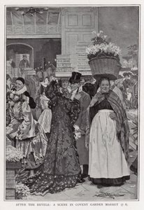 After the Revels - A Scene in Covent Garden Market