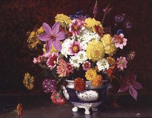Still Life with Lilacs and Chrysanthemums
