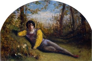 The Young Poet - Oil Study by Arthur Hughes