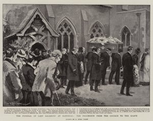 The Funeral of Lady Salisbury at Hatfield, the Procession from the Church to the Grave