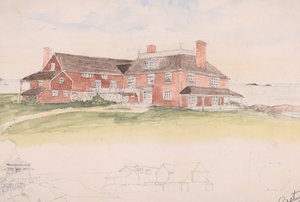 Wooden House near the Water, perhaps an early idea for Cliffs, Manchester, Mass