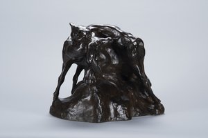 Puma Carrying Deer Carcass, c.1900 by Arthur Putnam