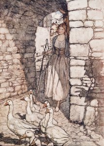 Alas! Dear Falada, there thou hangest by Arthur Rackham