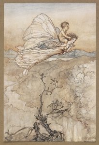 The Fairy Flew Off with the Changling. A scene from 