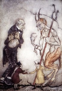 Christmas Tale by Charles Dickens, illustration by Arthur Rackham by Arthur Rackham