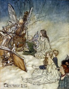 Elves Playing Music (Illustration for The Dream of a Summer Night by William Shakespeare)