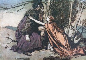 Father! Father! Tell Me What Ails Thee (Illustration for The Rhinegold and The Valkyrie by Richard Wagner) by Arthur Rackham